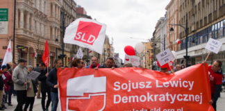 Pochód z okazji 1 Maja w Łodzi