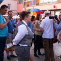 Tęczowy protest: "Solidarni z Białymstokiem" w Łodzi