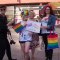 Tęczowy protest: "Solidarni z Białymstokiem" w Łodzi