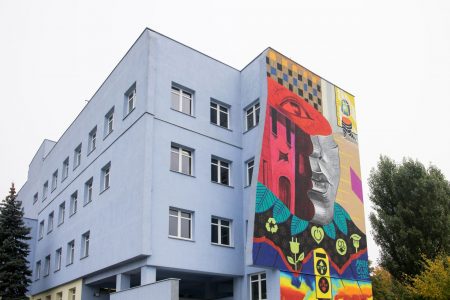 Spółdzielnia Elektrotechniczna POKÓJ - mural Magdaleny Ćwik