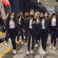 Miss Polonia Województwa Łódzkiego na dworcu Łódź Fabryczna